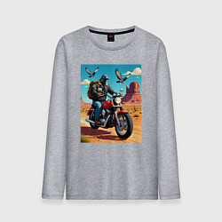 Мужской лонгслив Голубь байкер