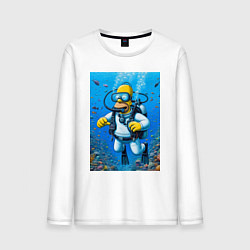 Мужской лонгслив Homer diving - ai art fantasy