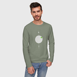 Лонгслив хлопковый мужской Новая планета, цвет: авокадо — фото 2