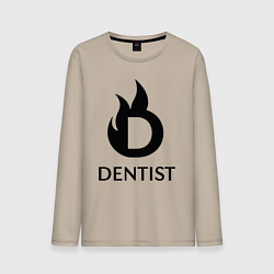 Мужской лонгслив Пламенная D стоматолог