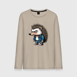 Мужской лонгслив Ёжик панк