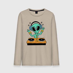Мужской лонгслив Диджей инопланетянин