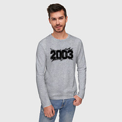 Лонгслив хлопковый мужской Энергия 2003, цвет: меланж — фото 2