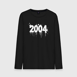 Лонгслив хлопковый мужской Граффити 2004 года, цвет: черный