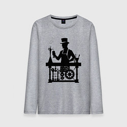 Мужской лонгслив Бармен стимпанк