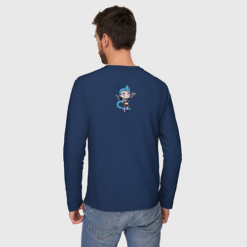 Мужской лонгслив Get Jinxed / Тёмно-синий – фото 4
