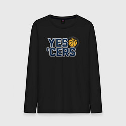 Лонгслив хлопковый мужской Yes Pacers, цвет: черный