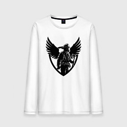 Мужской лонгслив Огненный страж с крыльями