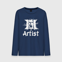 Мужской лонгслив Художник логотип с кистью