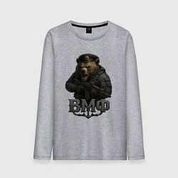 Мужской лонгслив ВМФ медведь пехотинец