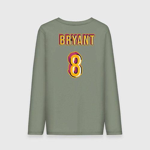 Мужской лонгслив Кобе Брайант номер 8 / Авокадо – фото 2