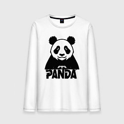 Мужской лонгслив Панда черное граффити
