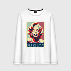 Лонгслив хлопковый мужской Marilyn, цвет: белый