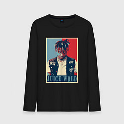 Лонгслив хлопковый мужской Rapper Juice WRLD, цвет: черный