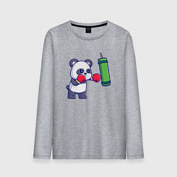 Мужской лонгслив Панда боксёр