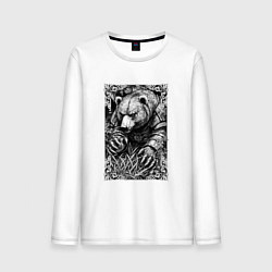 Мужской лонгслив Атакующий мишка