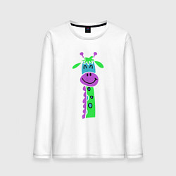 Мужской лонгслив Разноцветный жираф