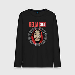 Лонгслив хлопковый мужской Bella ciao heroes, цвет: черный