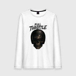 Мужской лонгслив Full throttle Череп мотоциклиста