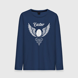 Мужской лонгслив Пасха яйцо с крыльями