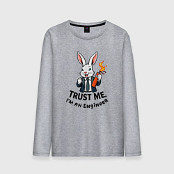 Мужской лонгслив Кролик с динамитом - Trust me im an engineer