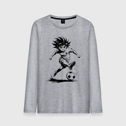 Мужской лонгслив Футбольная атака аниме