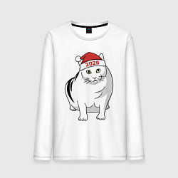 Мужской лонгслив Мемный кот Бендер - 2026