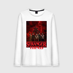 Мужской лонгслив Пятеро и демогоргон Загадочные события финал