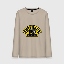 Лонгслив хлопковый мужской HC Boston Bruins Label, цвет: миндальный