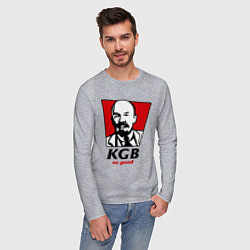 Лонгслив хлопковый мужской KGB: So Good, цвет: меланж — фото 2