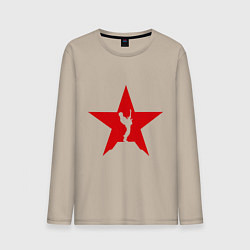 Лонгслив хлопковый мужской Rock Star, цвет: миндальный