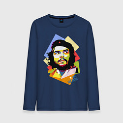 Лонгслив хлопковый мужской Che Guevara Art, цвет: тёмно-синий