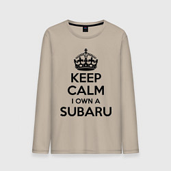 Мужской лонгслив Keep Calm & I own a Subaru