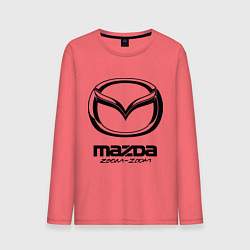 Лонгслив хлопковый мужской Mazda Zoom-Zoom, цвет: коралловый