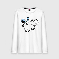 Мужской лонгслив Крылатый поросёнок