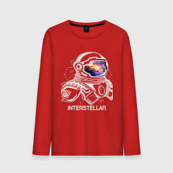 Лонгслив хлопковый мужской Interstellar Spaceman, цвет: красный