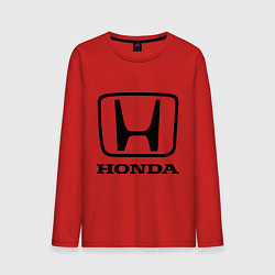 Лонгслив хлопковый мужской Honda logo, цвет: красный