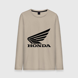 Лонгслив хлопковый мужской Honda Motor, цвет: миндальный