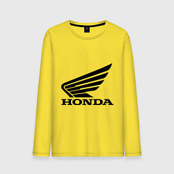 Лонгслив хлопковый мужской Honda Motor цвета желтый — фото 1