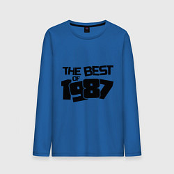Лонгслив хлопковый мужской The best of 1987, цвет: синий