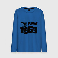 Лонгслив хлопковый мужской The best of 1969 цвета синий — фото 1