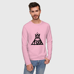 Лонгслив хлопковый мужской FOB King цвета светло-розовый — фото 2