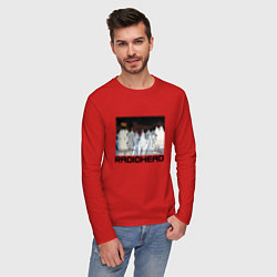 Лонгслив хлопковый мужской Radiohead Winter, цвет: красный — фото 2