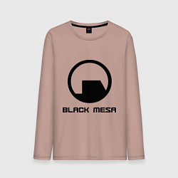 Лонгслив хлопковый мужской Black Mesa: Logo, цвет: пыльно-розовый