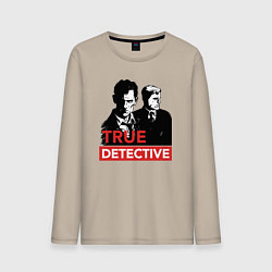 Лонгслив хлопковый мужской True Detective, цвет: миндальный