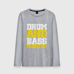 Лонгслив хлопковый мужской DRUM AND BASS MASSIVE, цвет: меланж