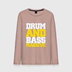 Мужской лонгслив DRUM AND BASS MASSIVE