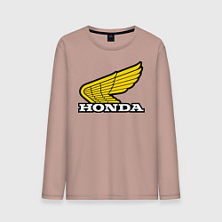 Лонгслив хлопковый мужской Honda, цвет: пыльно-розовый