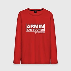 Лонгслив хлопковый мужской Armin van Buuren, цвет: красный