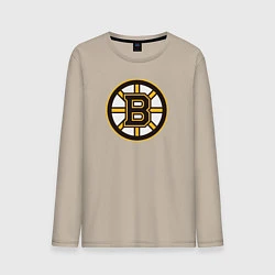 Лонгслив хлопковый мужской Boston Bruins, цвет: миндальный